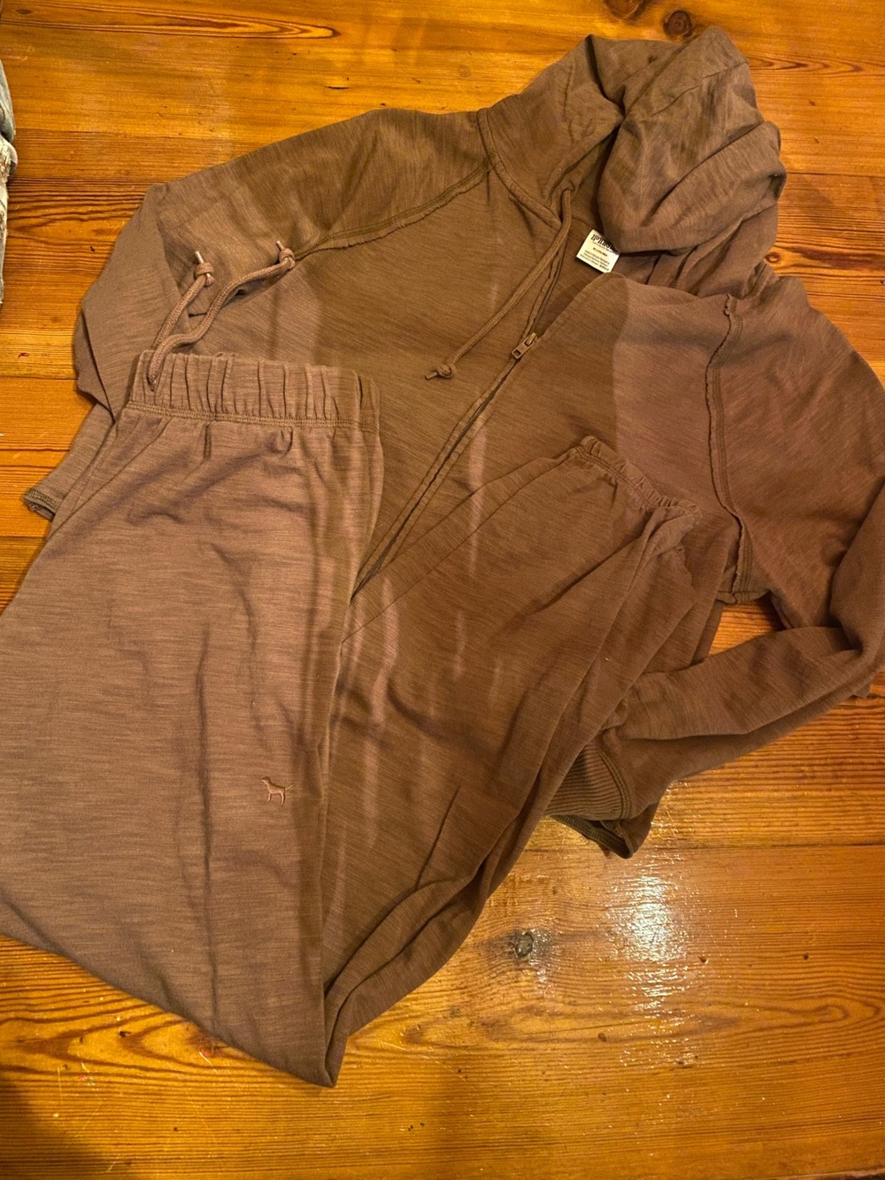 Victoria’s Secret Brown Zip Hoodie & Jogger Set -